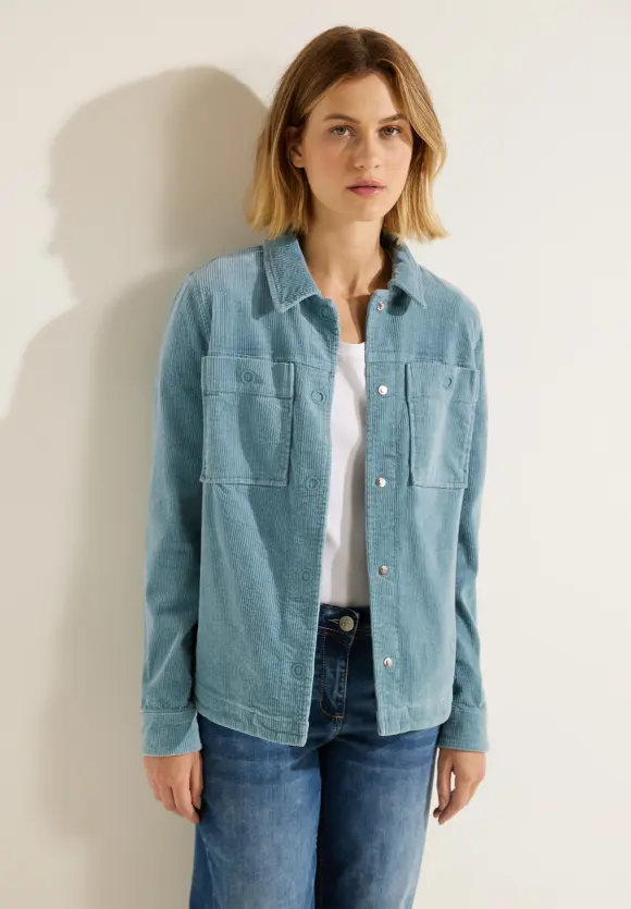 CECIL Cordjacke mit Hemdkragen