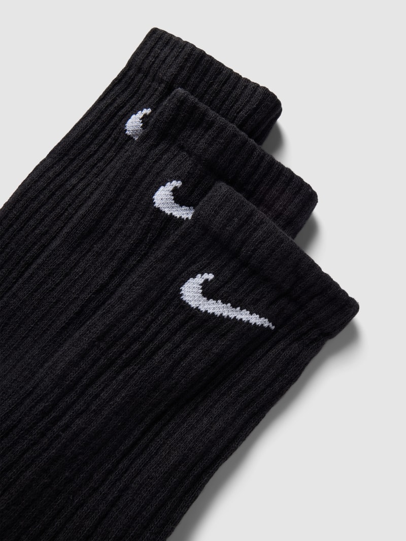 Socken mit Label-Detail im 3er-Pack in schwarz