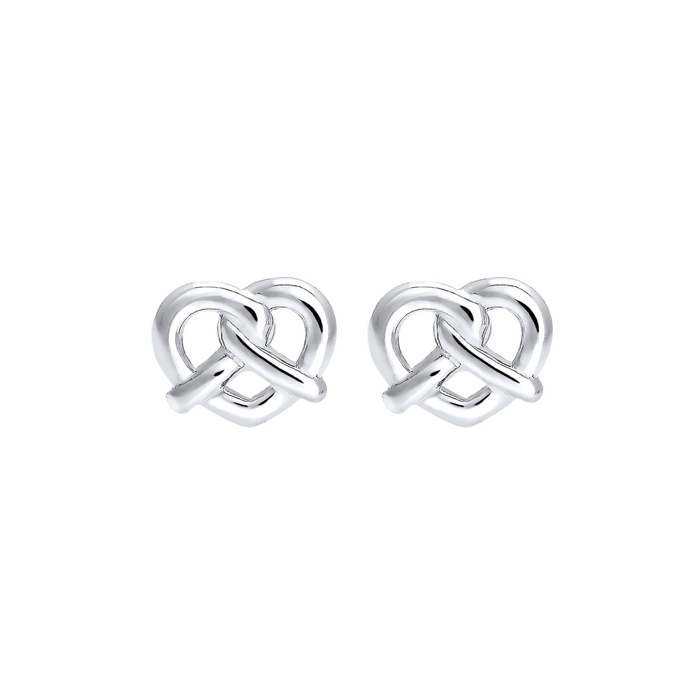 Elli Elli Boucles d'Oreilles Brezel Herz Liebe Silber Boucles d'oreilles