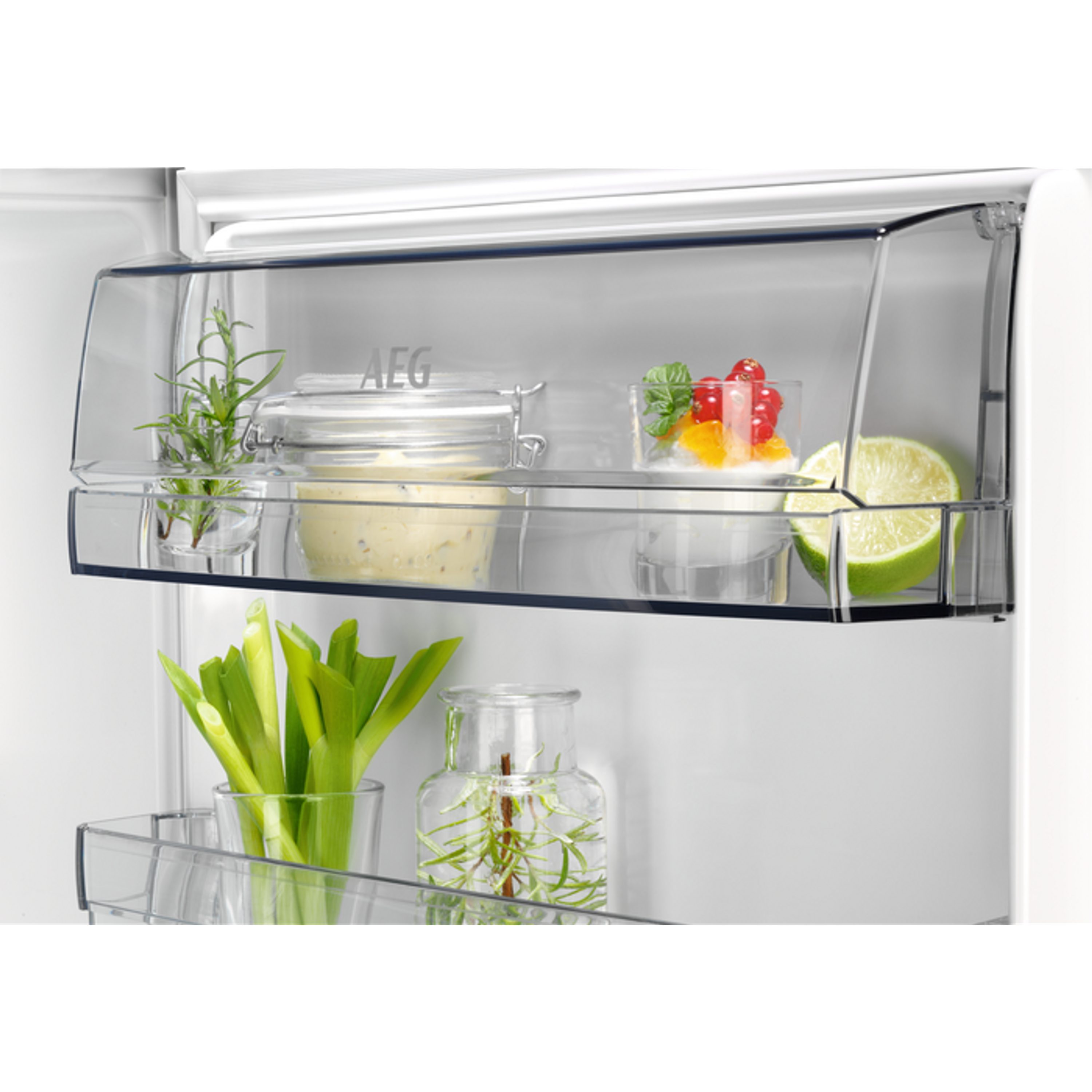 AEG Einbaukühlgefrierkombination NSC6N181ES, 177 cm hoch, 55 cm breit, Serie 6000, TwinTech, Einbau, 1780 mm, 257 l, NoFrost, Schlepptür
