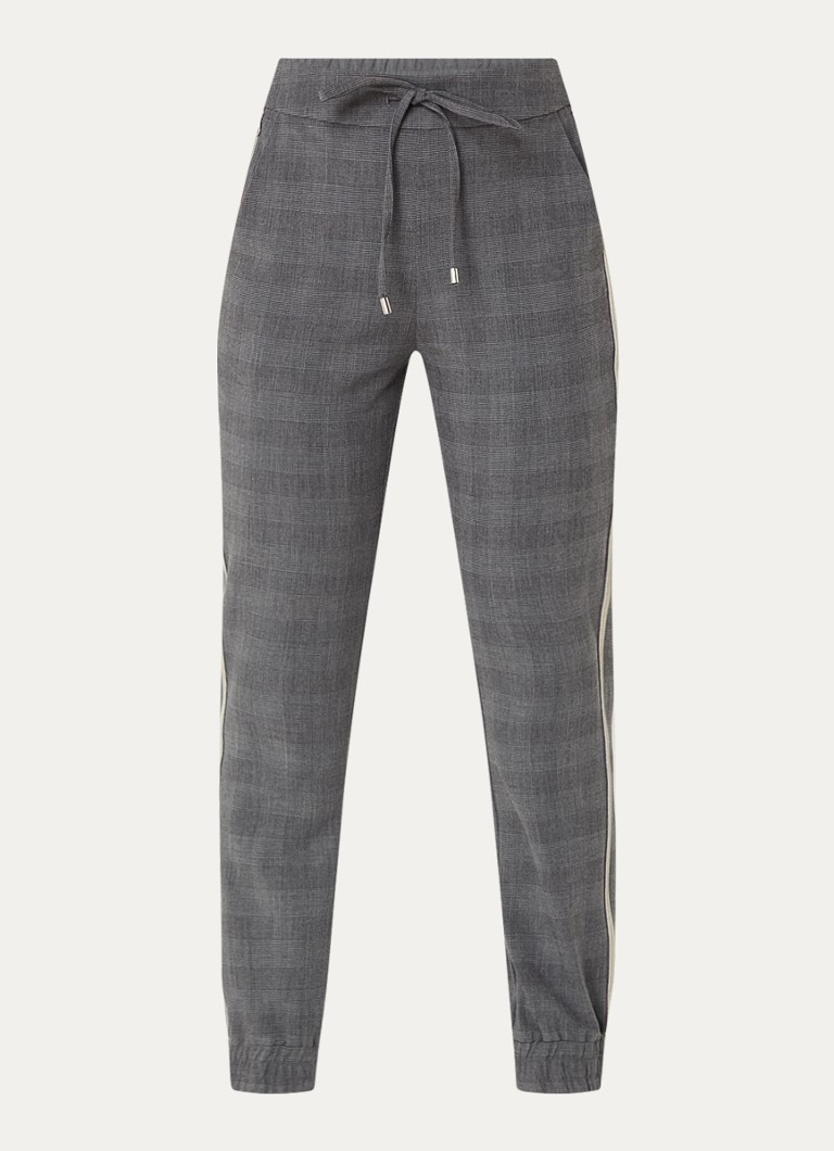Pantaloni slim fit în carouri cu talie înaltă Lacie Kimi de la Mos Mosh MM