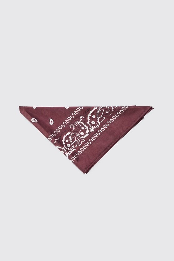 Braunes Bandana mit Paisley-Print