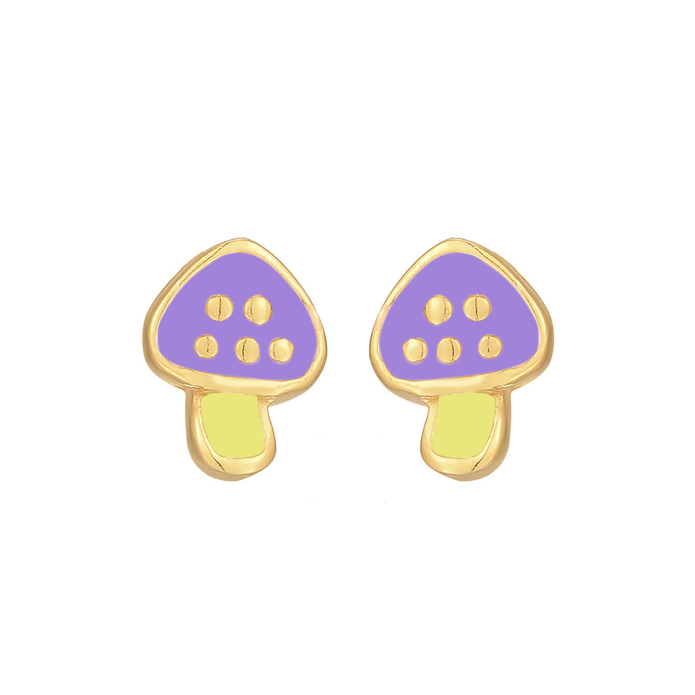 Elli Elli Boucles d'Oreilles Boucles d'oreilles femme champignon avec émail en argent  Boucles d'oreilles
