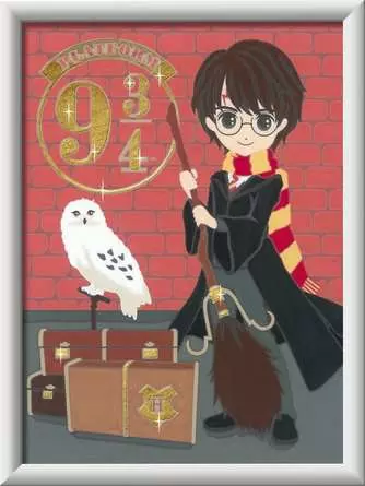 CreArt Abfahrt nach Hogwarts - Malen nach Zahlen für Kinder ab 9 Jahren
