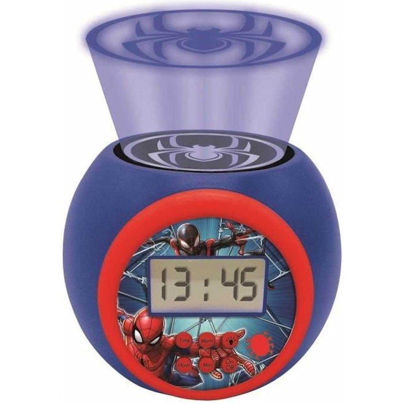 SPIDER-MAN Réveil projecteur fonction minuteur LEXIBOOK rouge