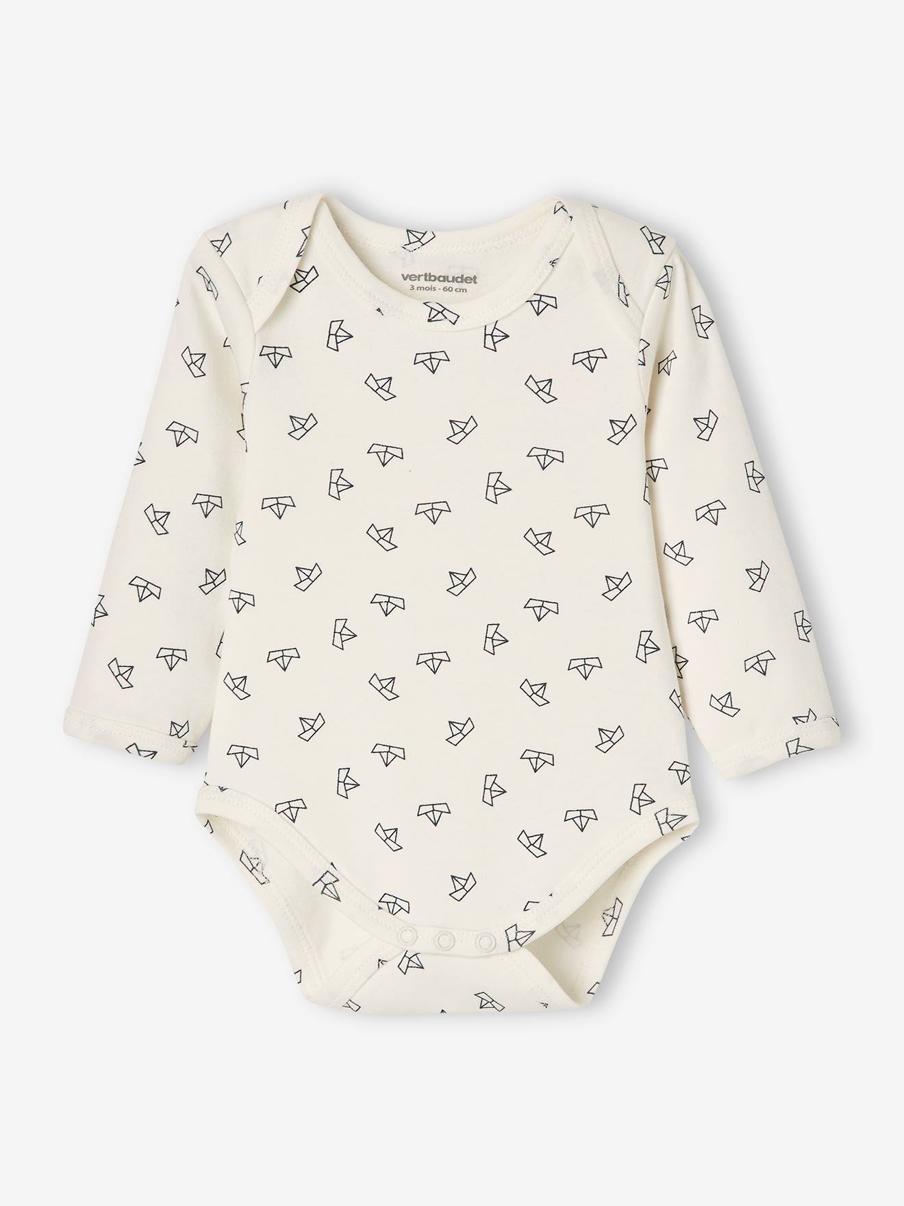 Lot de 5 bodies manches longues bébé emmanchure US lot jaune épicé
