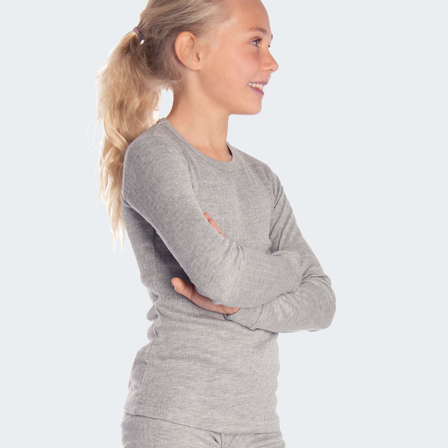 Black Snake Cuddle Grau 2-Pack Kinder Thermoshirt