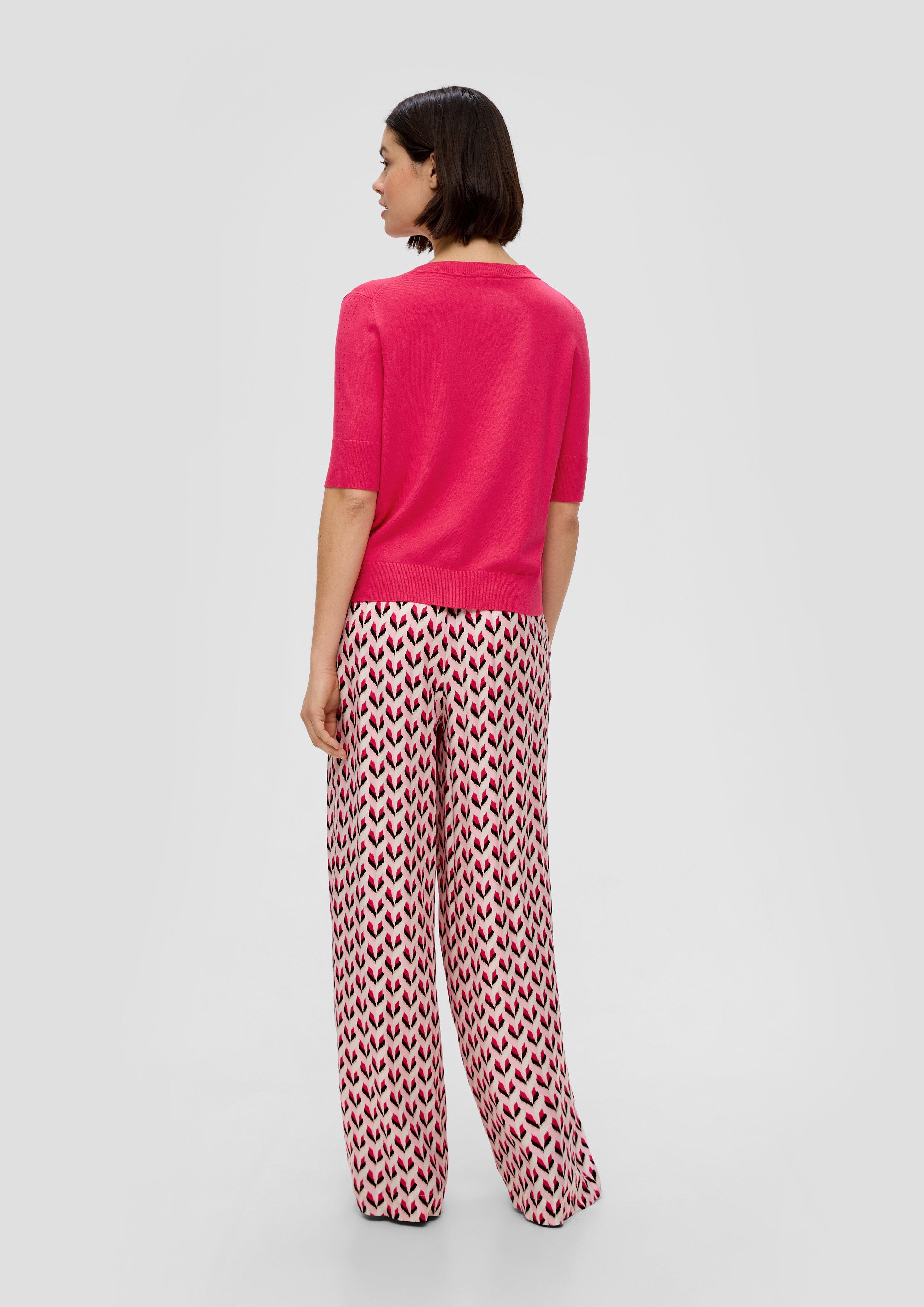 Kurzarmpullover mit Pointelle-Details  2143204-4554
