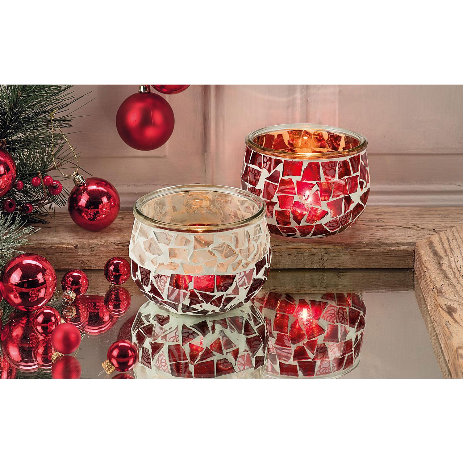 Retro-Mosaik, weiß/silber, 20–30 mm, 100 g