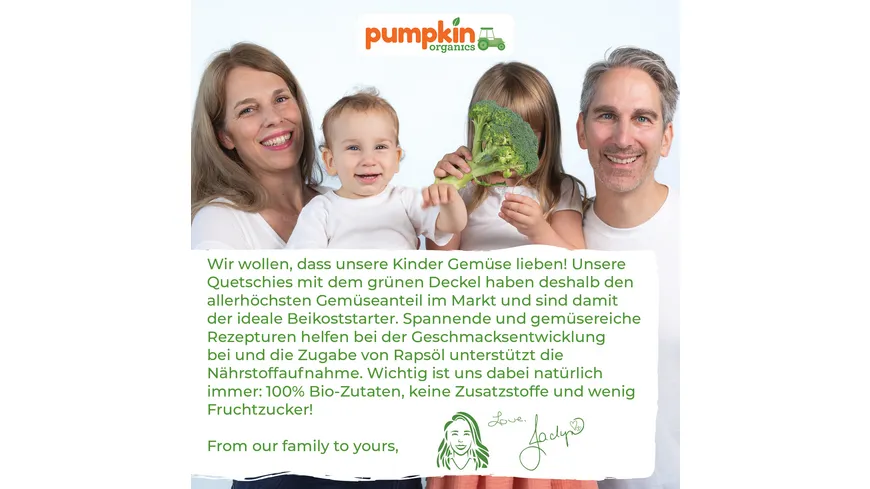 pumpkin organics Bio Quetschie Kürbis, Süßkartoffel, Birne, Banane, Blaubeere 100 g