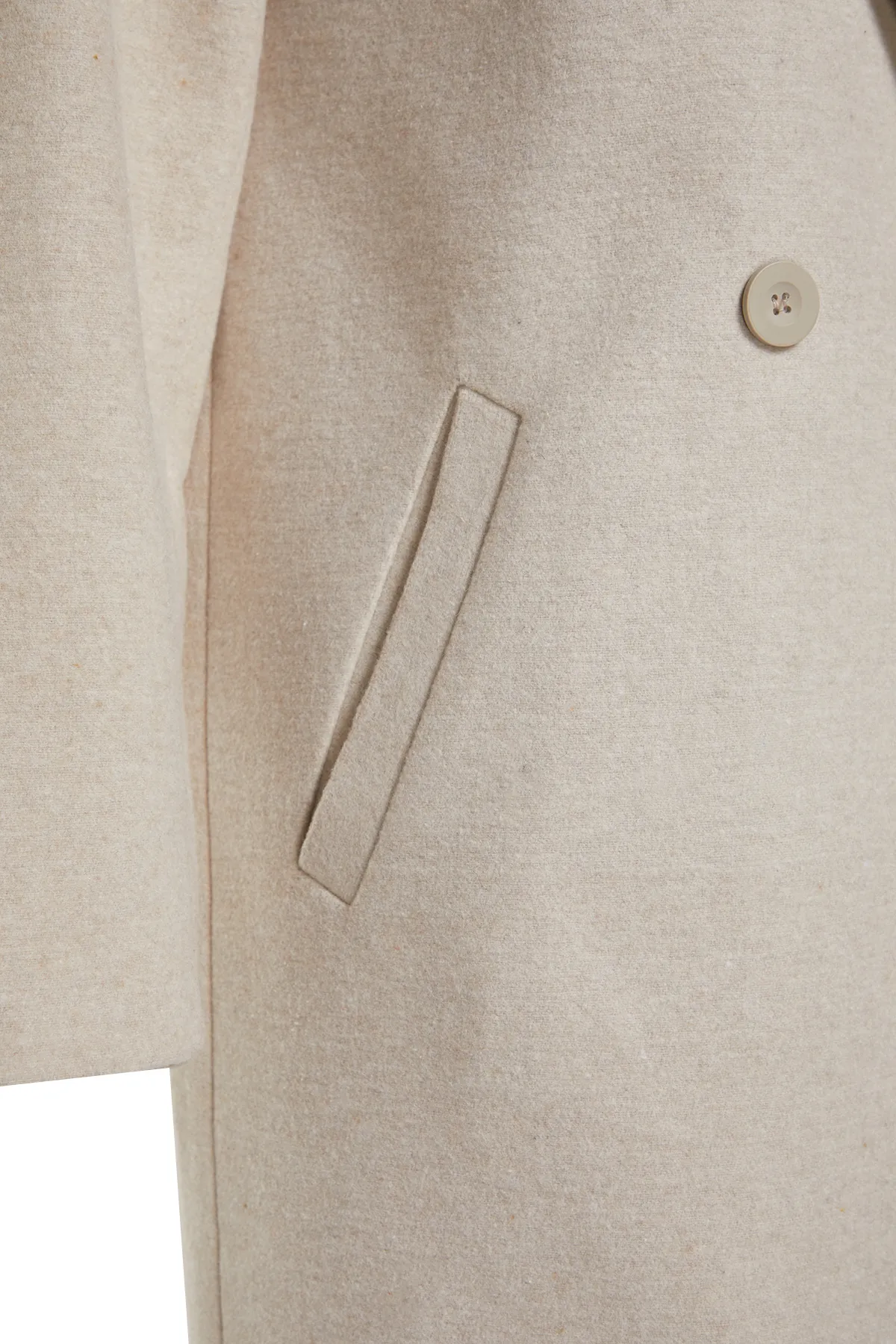 Trendyol Modest  Mantel - Ecru - Zweireihig