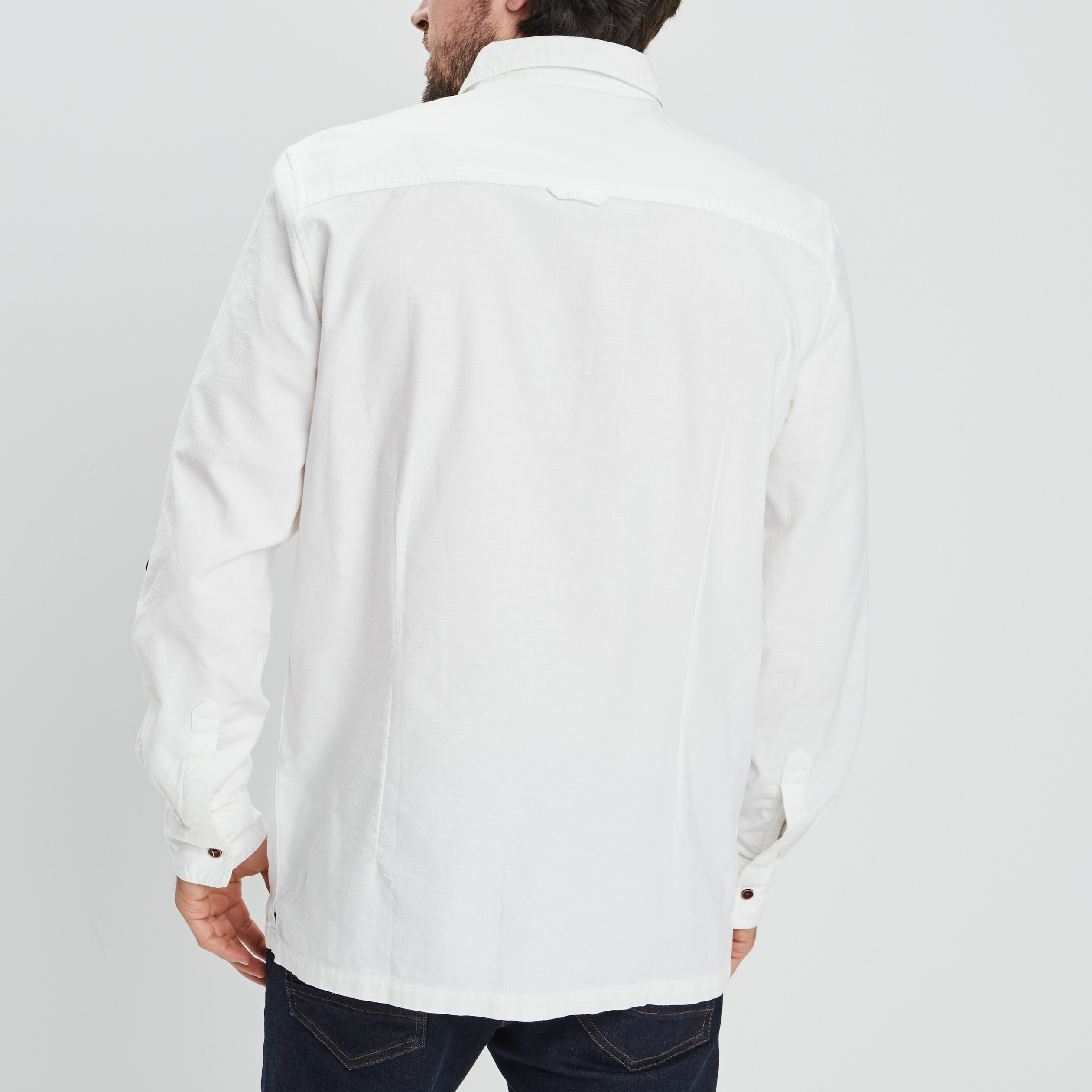 Chemise manches longues Trappeur ivoire homme | La Halle