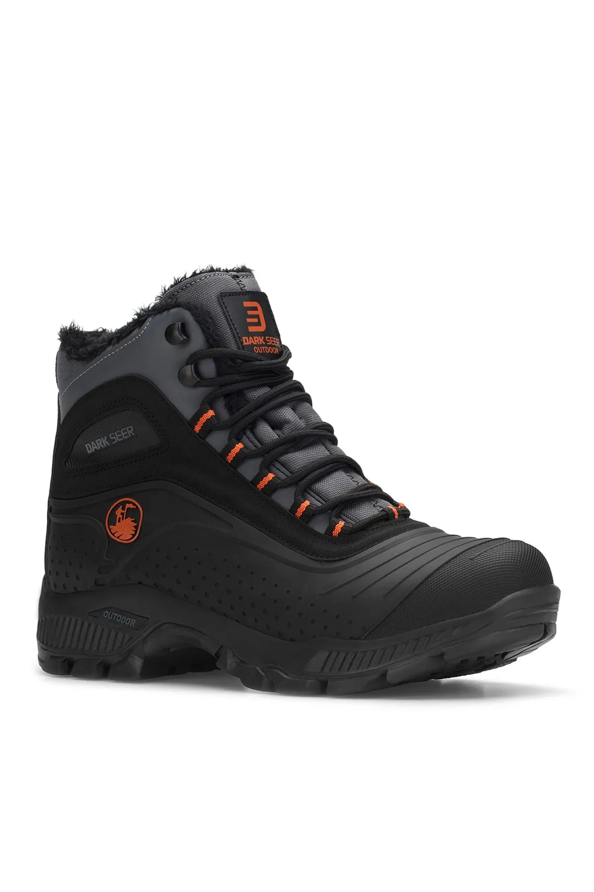 DARK SEER  Schwarz geräucherte orangefarbene Unisex-Outdoor-Trekkingstiefel