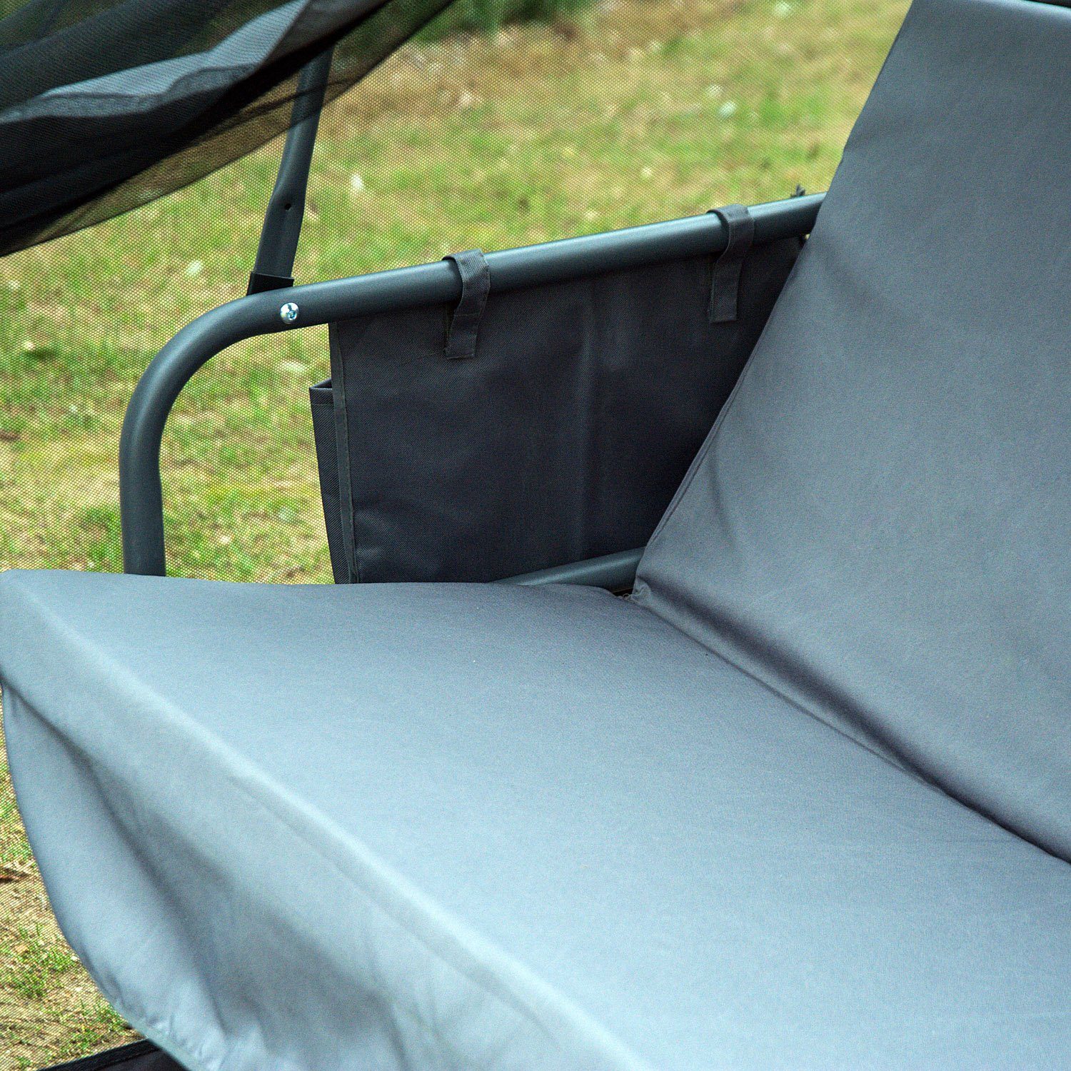 Outsunny Hollywoodschaukel 2-in-1, mit Dach, 3-Sitzer