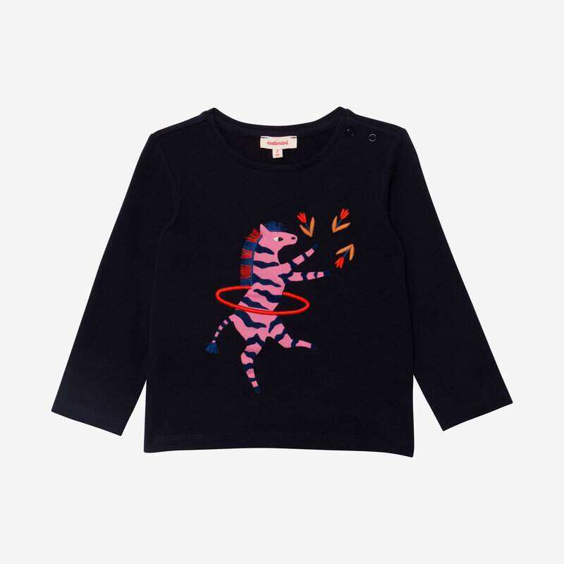 Tee-shirt bio fille zèbre-cerceau Catimini