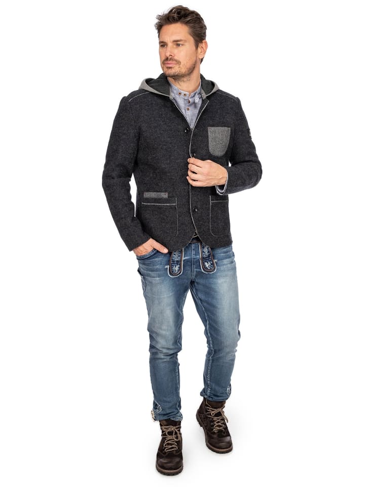 Spieth & Wensky Jacke ANSELM in dunkelgrau günstig kaufen