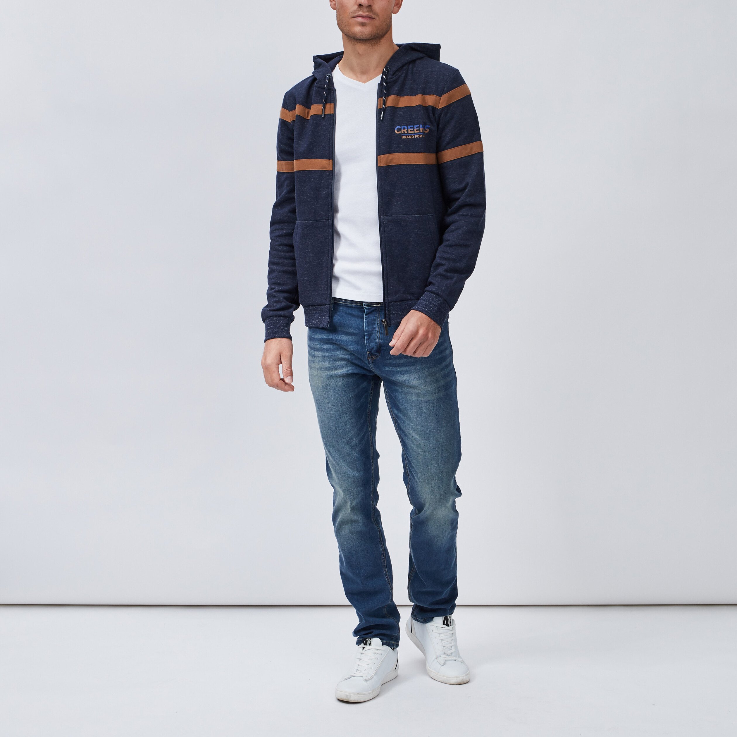 Jeans straight effet délavé denim dirty homme | La Halle