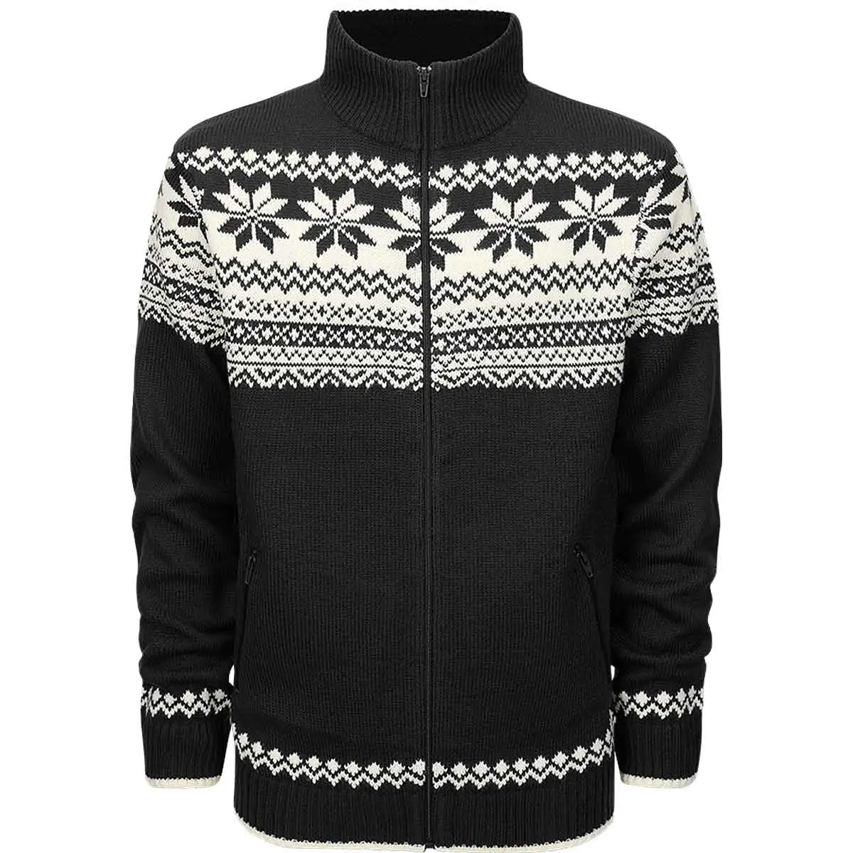 Norweger Strickjacke schwarz