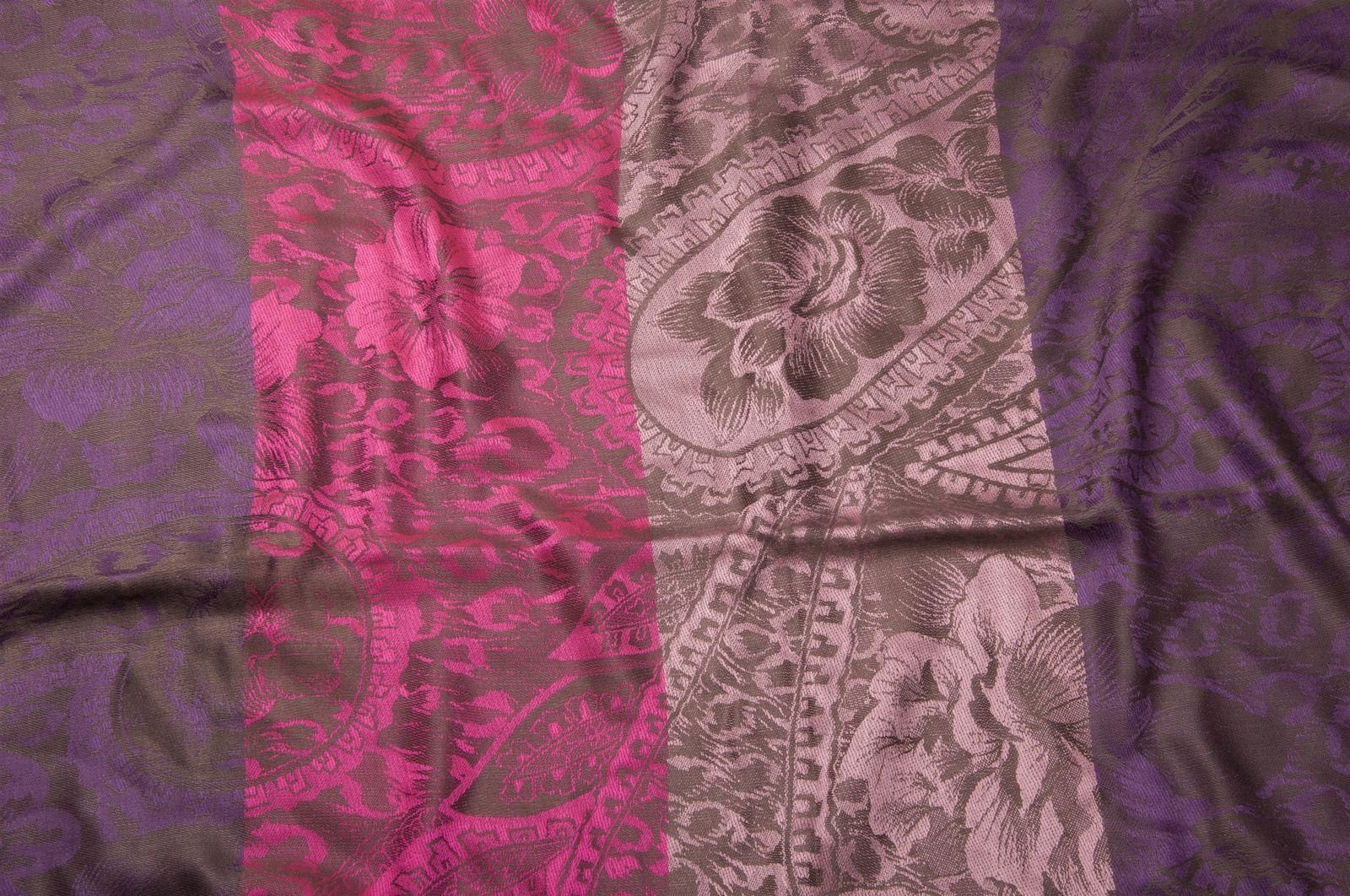 styleBREAKER Loop, (1-St), Loop mit Hibiskus Blüten und Paisley Muster