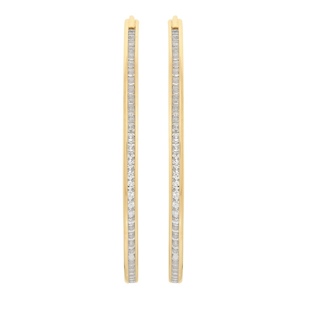 FAVS Créoles 375 Or jaune Boucles d'oreilles