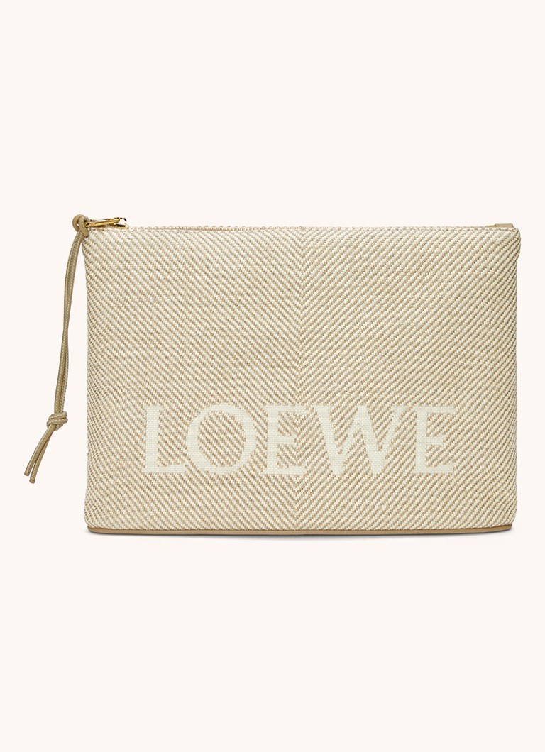 LOEWE Duguljasta platnena torbica s logotipom