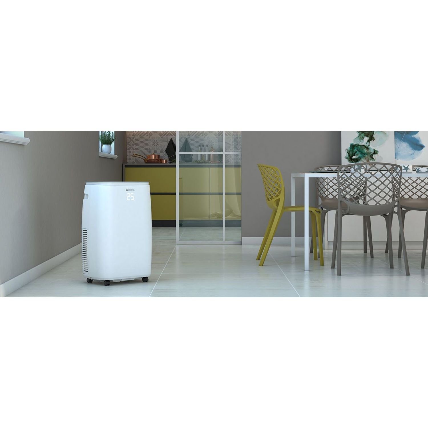 OLIMPIA SPLENDID Klimagerät DOLCECLIMA BREZZA 14 HP WIFI 10000 BTU/h kühlen heizen 3,5kW, Wärmepumpe, WLAN und VOICE CONTROL, beleuchtetes Display, Touchscreen