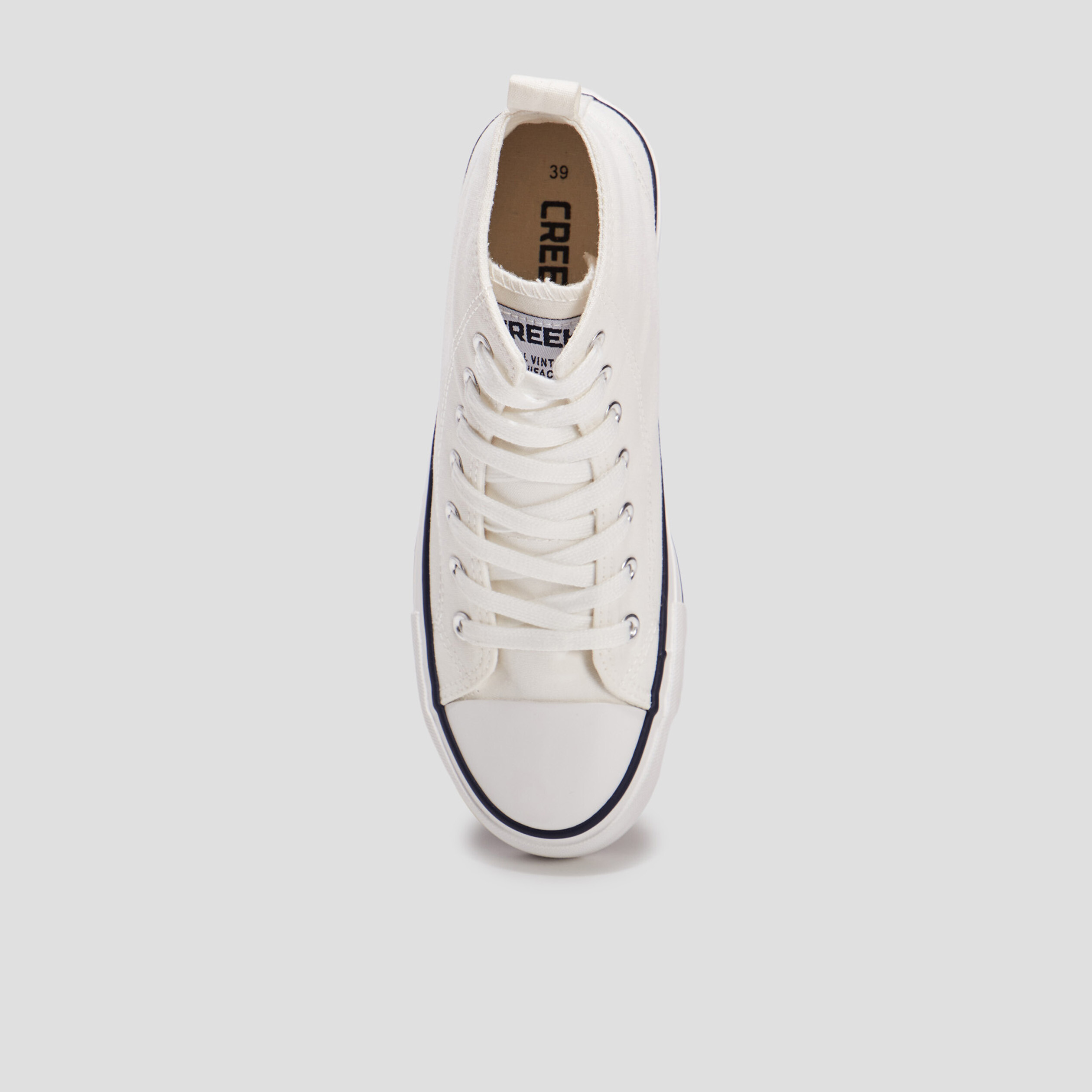 Baskets montantes en toile Creeks blanc femme | La Halle