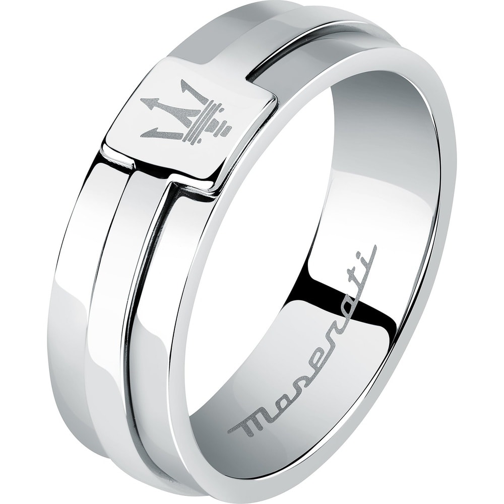Maserati Bague pour hommes Acier inoxydable argent Bague