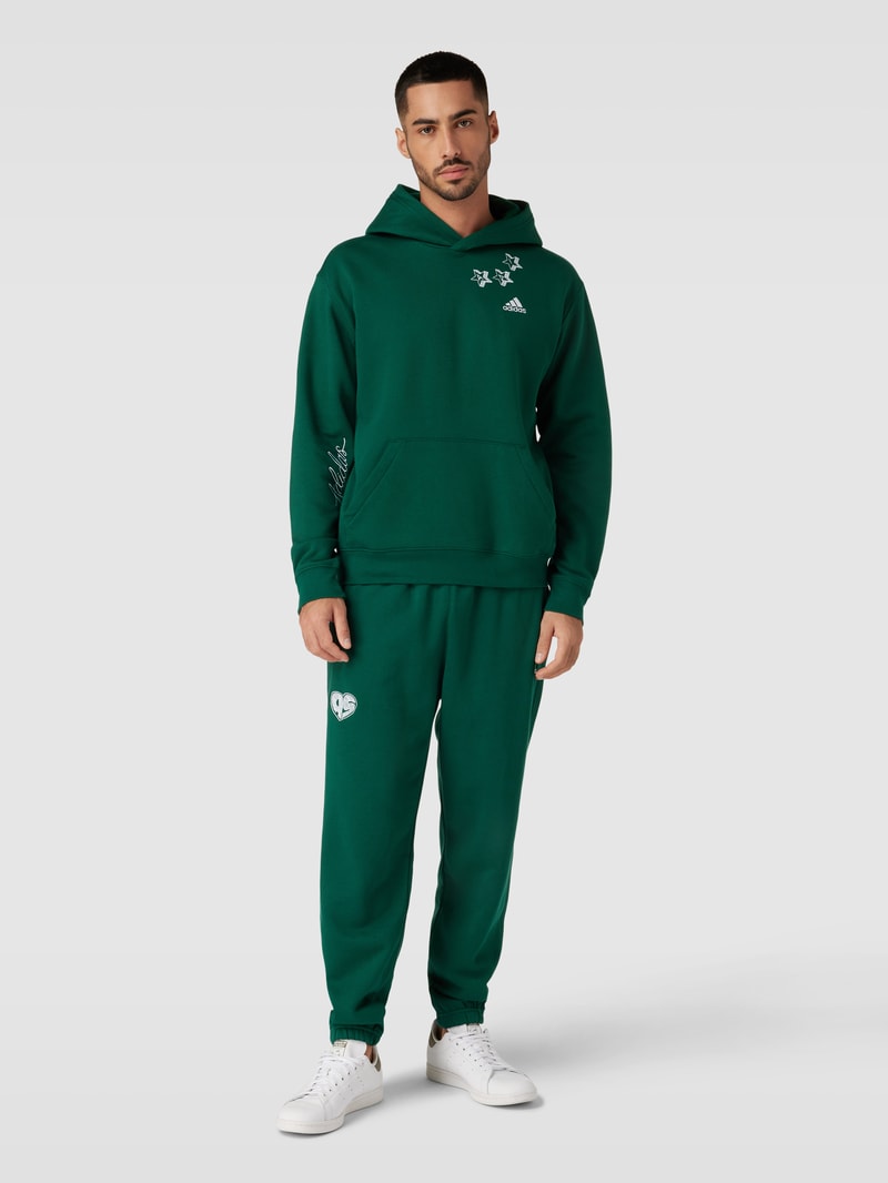 Sweatpants mit elastischem Bund in dunkelgrün