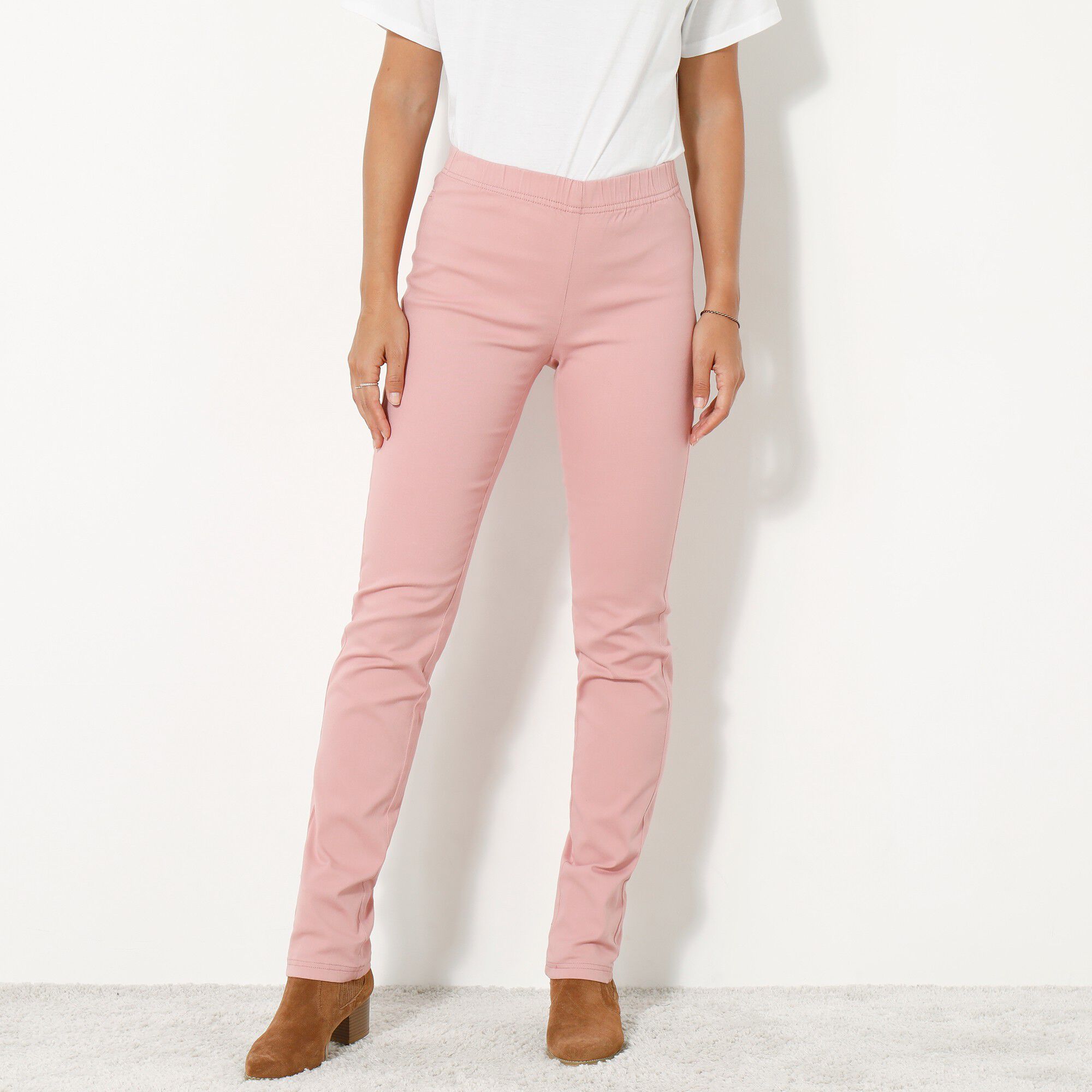 Pantalon sculptant effet ventre plat taille élastiquée