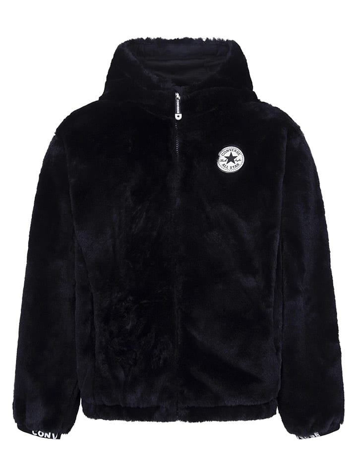 Converse Fleecejacke in Schwarz günstig kaufen