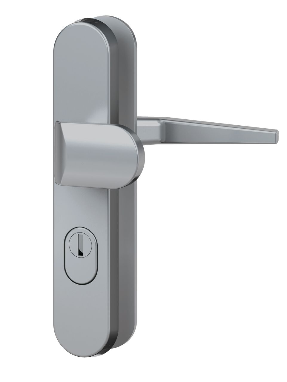 Basi Vollmaterial Schutzbeschlag Langschild eckig Alu IROX Typ 7901-0407