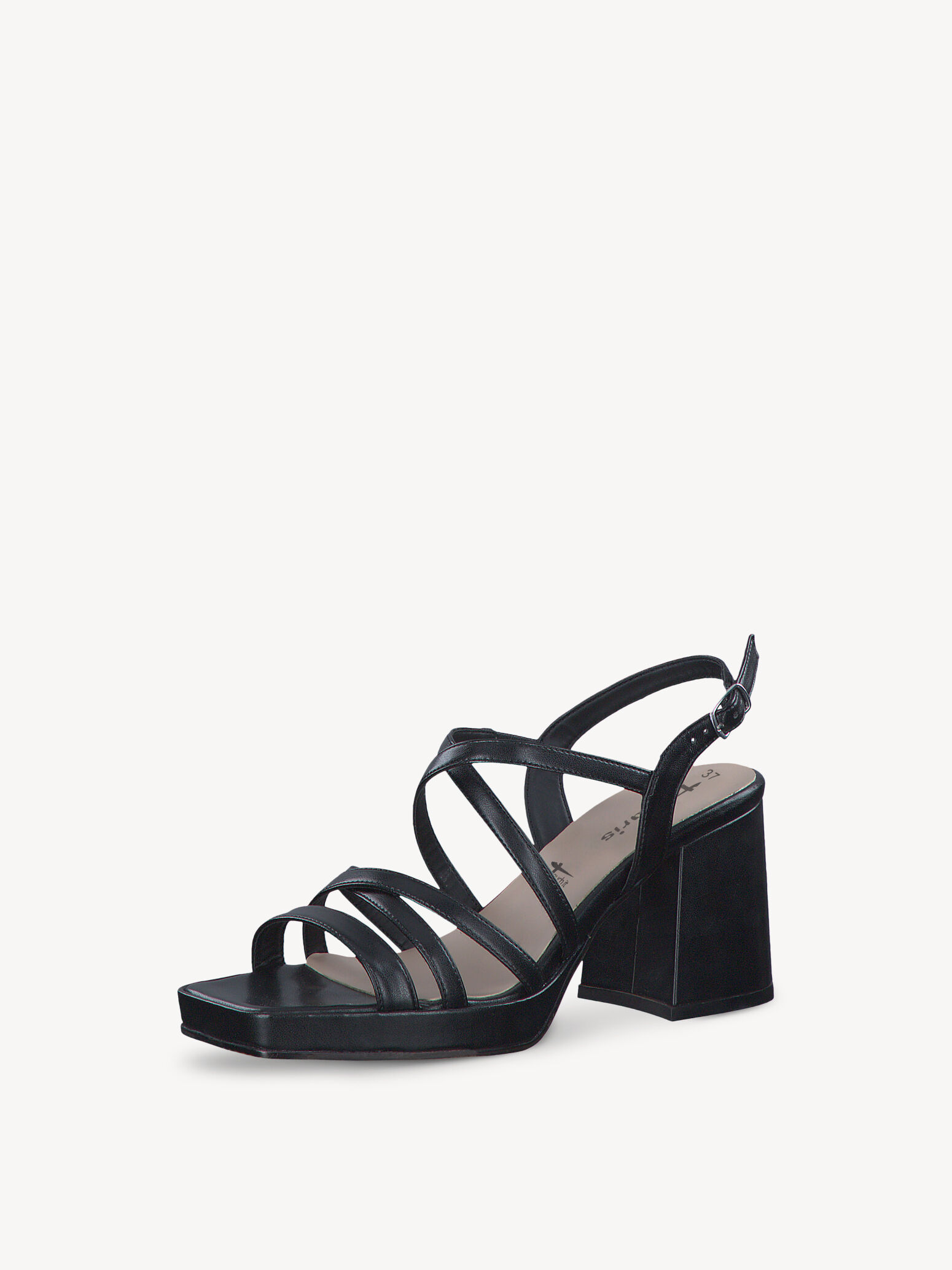 Sandale à talon - noir