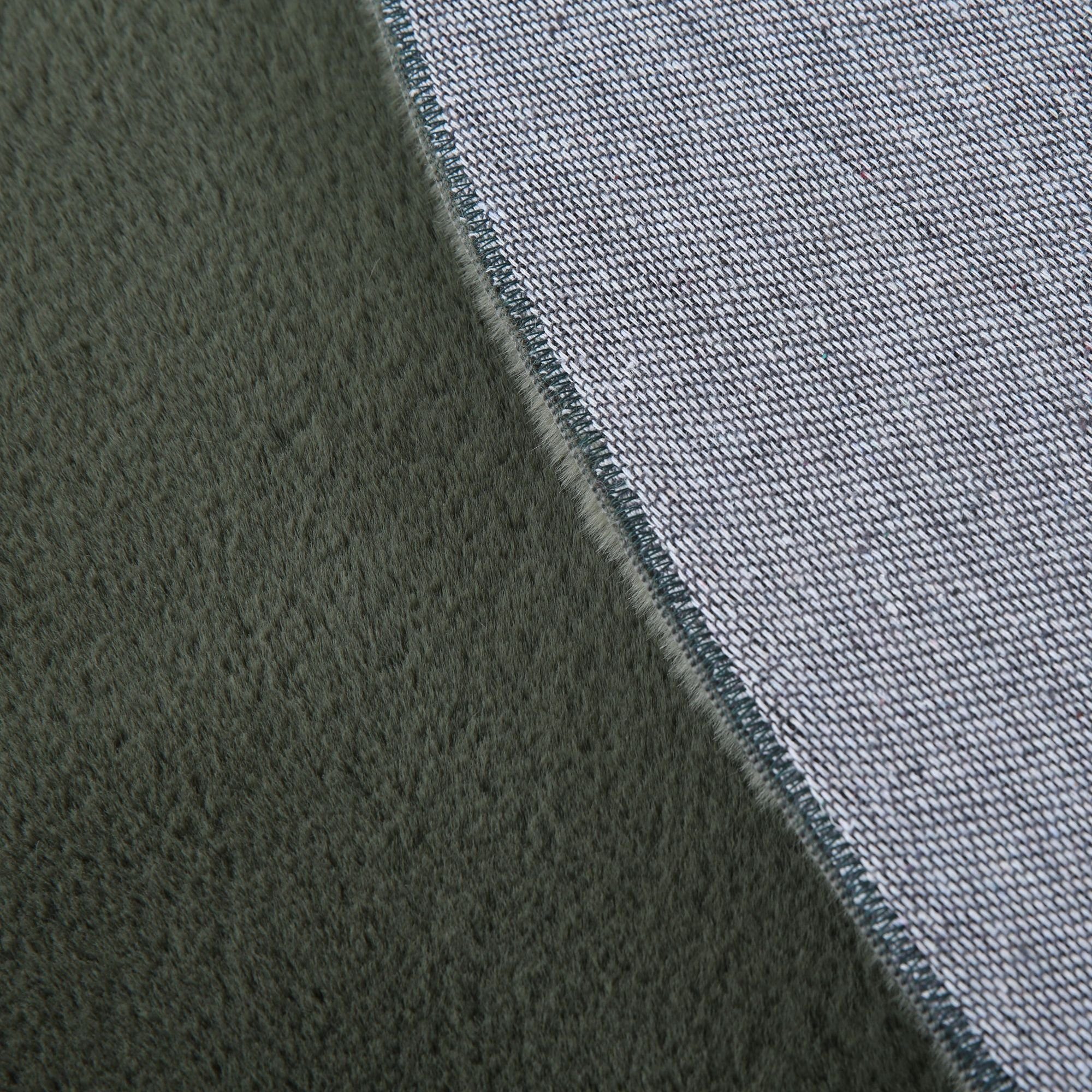 Fellteppich Unicolor - Einfarbig, Carpetsale24, Rund, Höhe: 20 mm, Runder Teppich Wohnzimmer Einfarbig Shaggy Flauschiger Felloptik