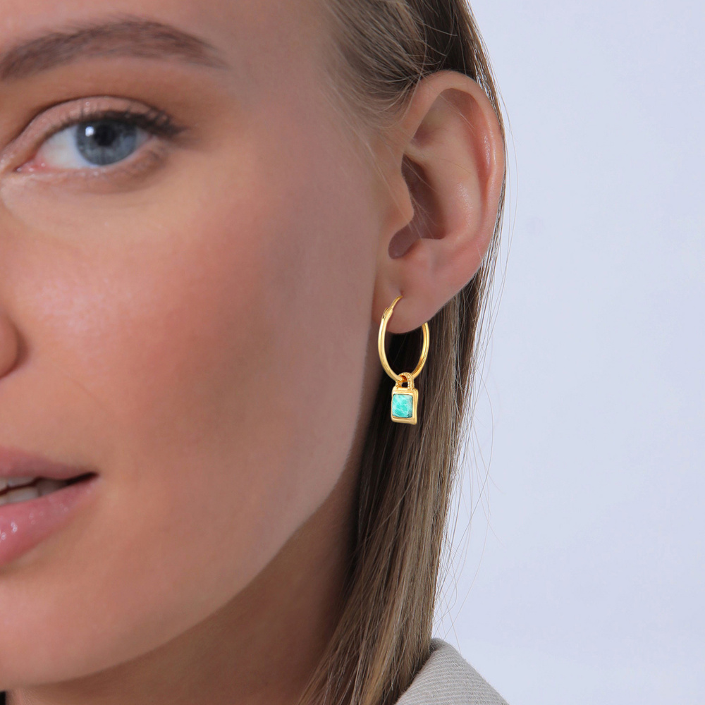 Elli PREMIUM Elli PREMIUM Boucles d'Oreilles Boucles d'Oreilles Cercle Rond avec Cristal d'Ama Boucles d'oreilles