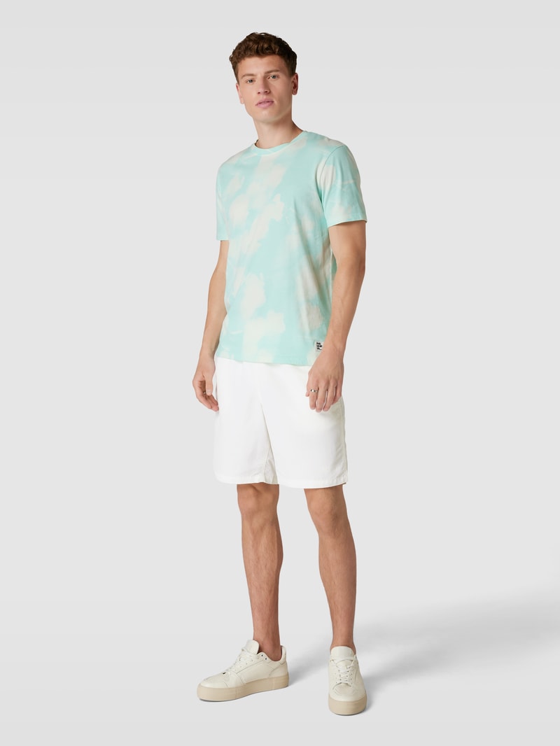 Shorts mit elastischem Bund in weiß