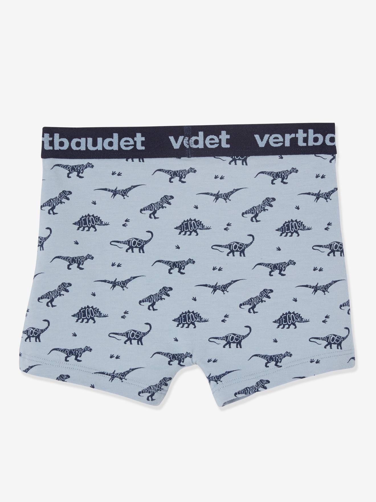 Vertbaudet 5er-Pack Jungen Boxershorts, Dinosaurier Oeko-Tex - farblich sortiert dino