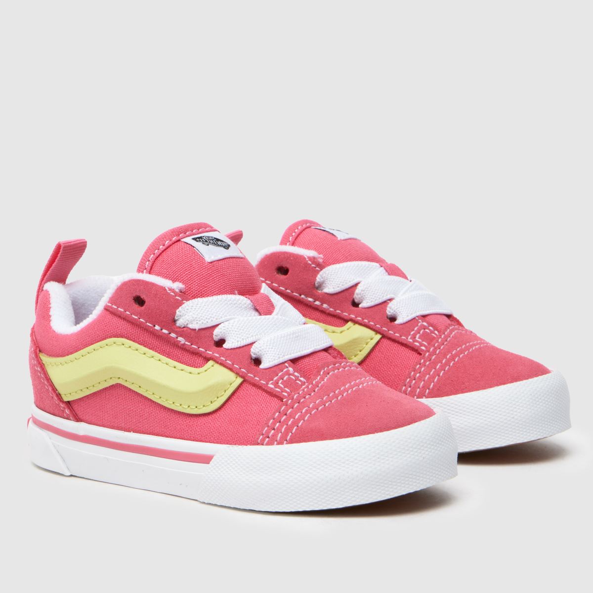 Vans rosa multifärgade knu skool flickor småbarnsskor