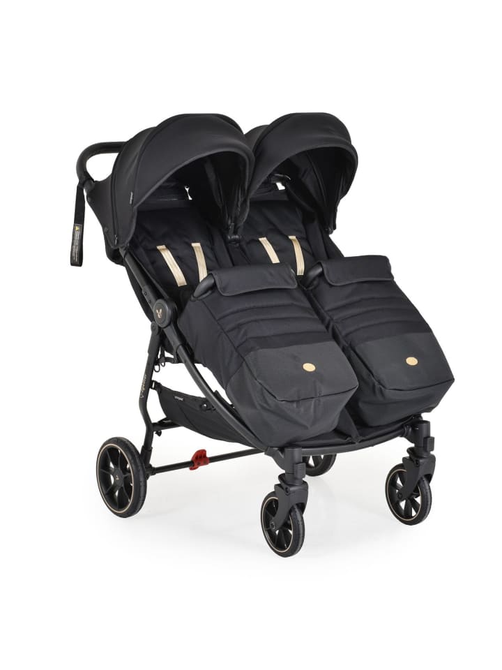 Cangaroo Zwillingskinderwagen 2Gether in schwarz günstig kaufen onesize