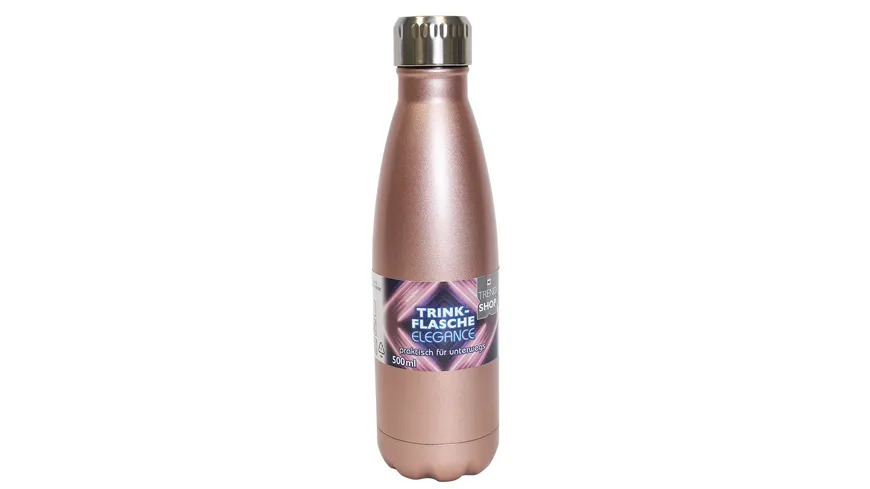 TRENDSHOP Trinkflasche Elegance 0,5l rosegold