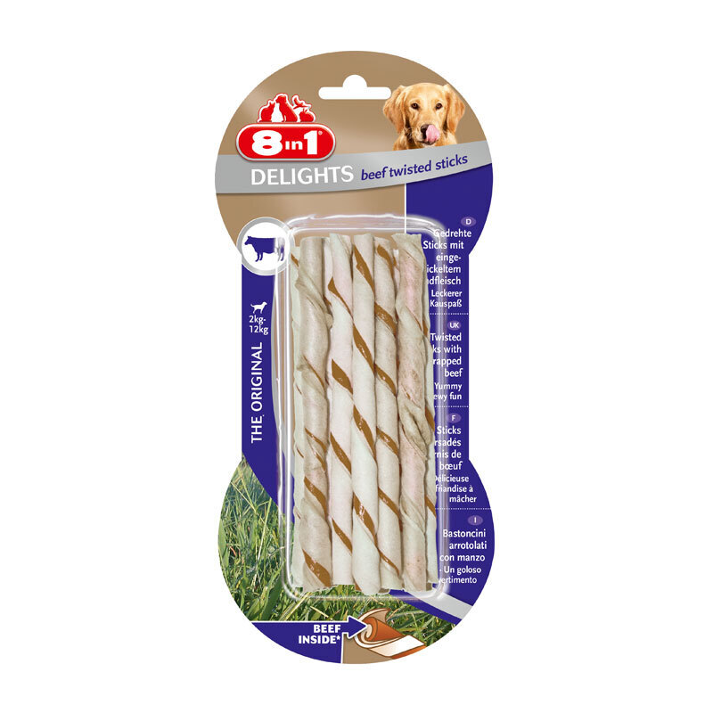 8in1 Snacks 8in1 Delights Twisted Sticks Rind 10 Stück