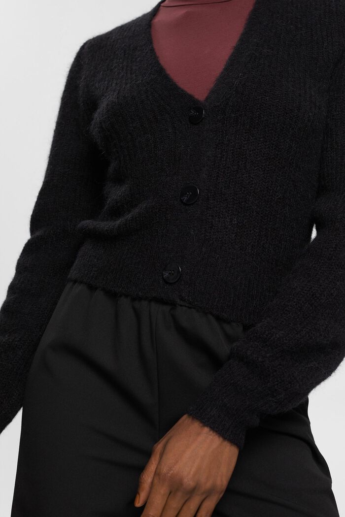 Strickcardigan mit Wolle und Alpaka
