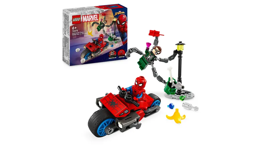 LEGO Marvel 76275 Motorrad-Verfolgungsjagd: Spider-Man vs. Doc Ock