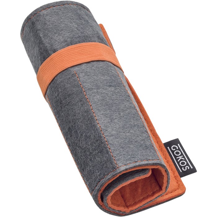 Felt Pouch Grey Orange