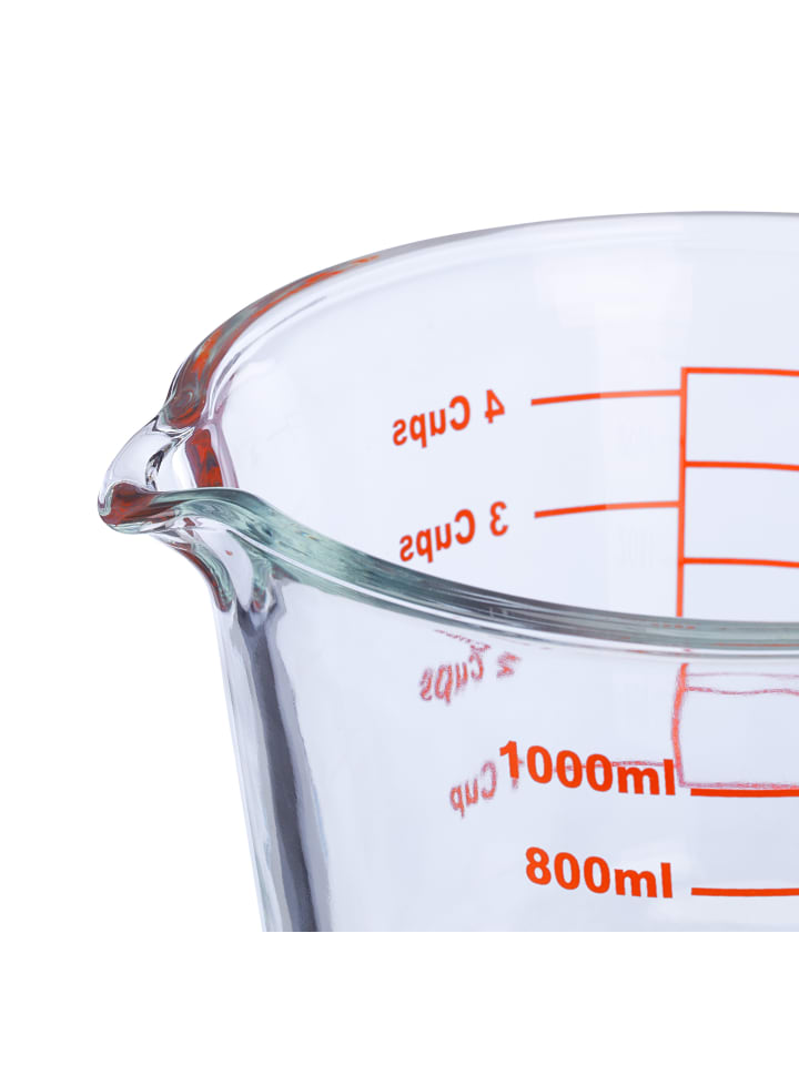 relaxdays Glas-Messbecher in Transparent - 1 Liter günstig kaufen onesize