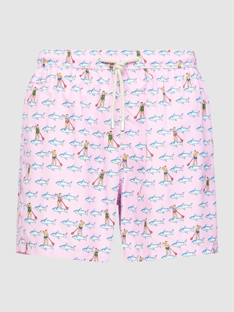 Badehose mit Allover-Muster in rosa
