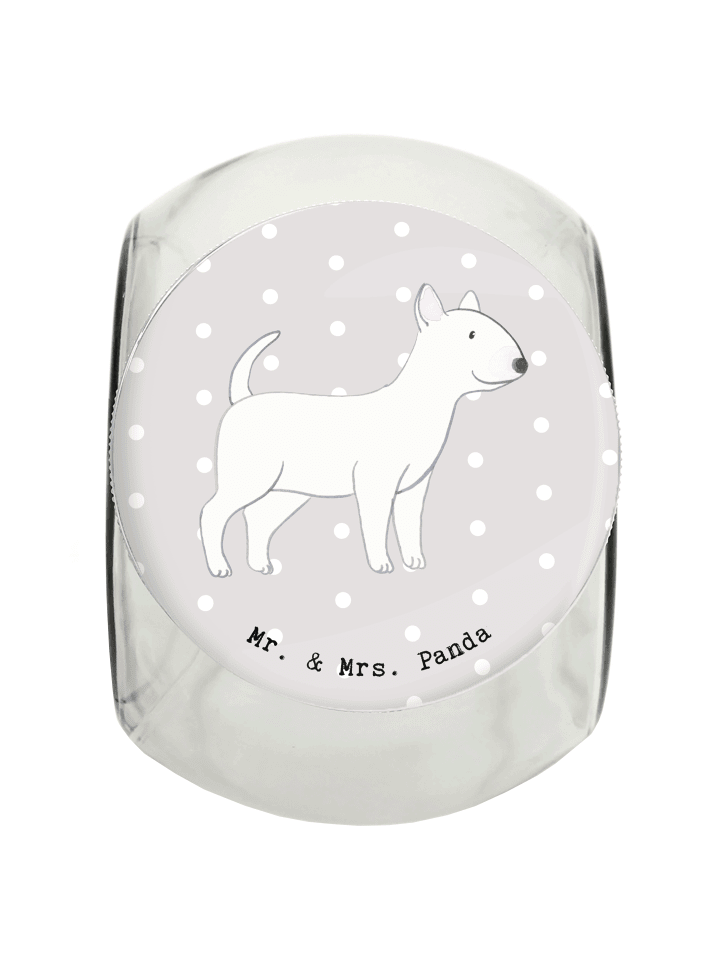 Mr. & Mrs. Panda Leckerli Glas Bullterrier Moment ohne Spruch in Grau Pastell günstig kaufen