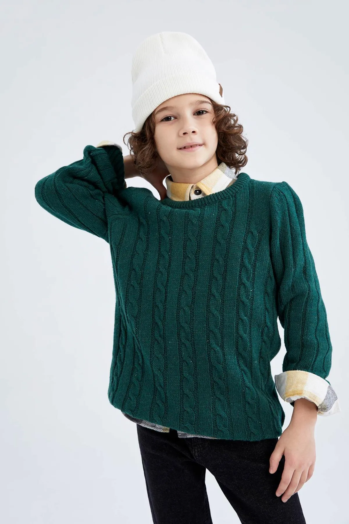 DeFacto  Jungenpullover mit Rundhalsausschnitt Z2404a622wn