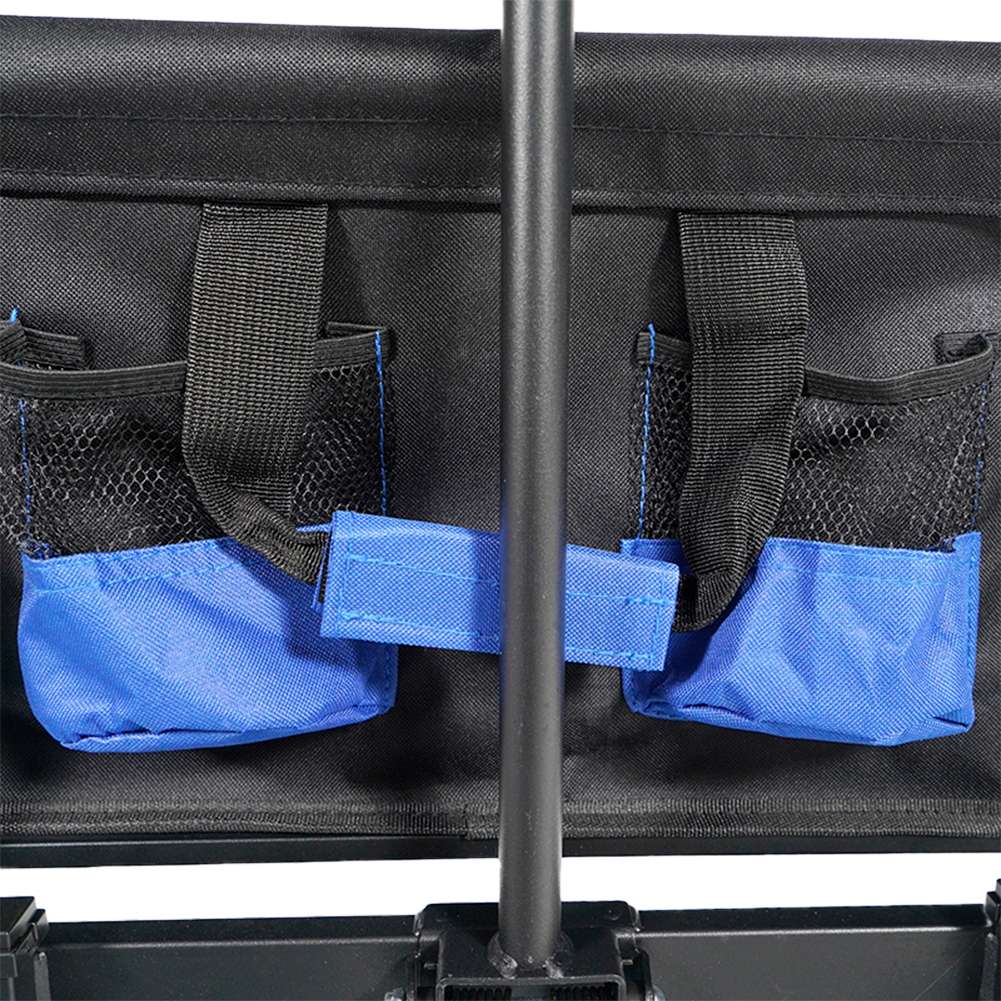 MUWO faltbarer Bollerwagen 100 L, max. 110 kg blau/schwarz