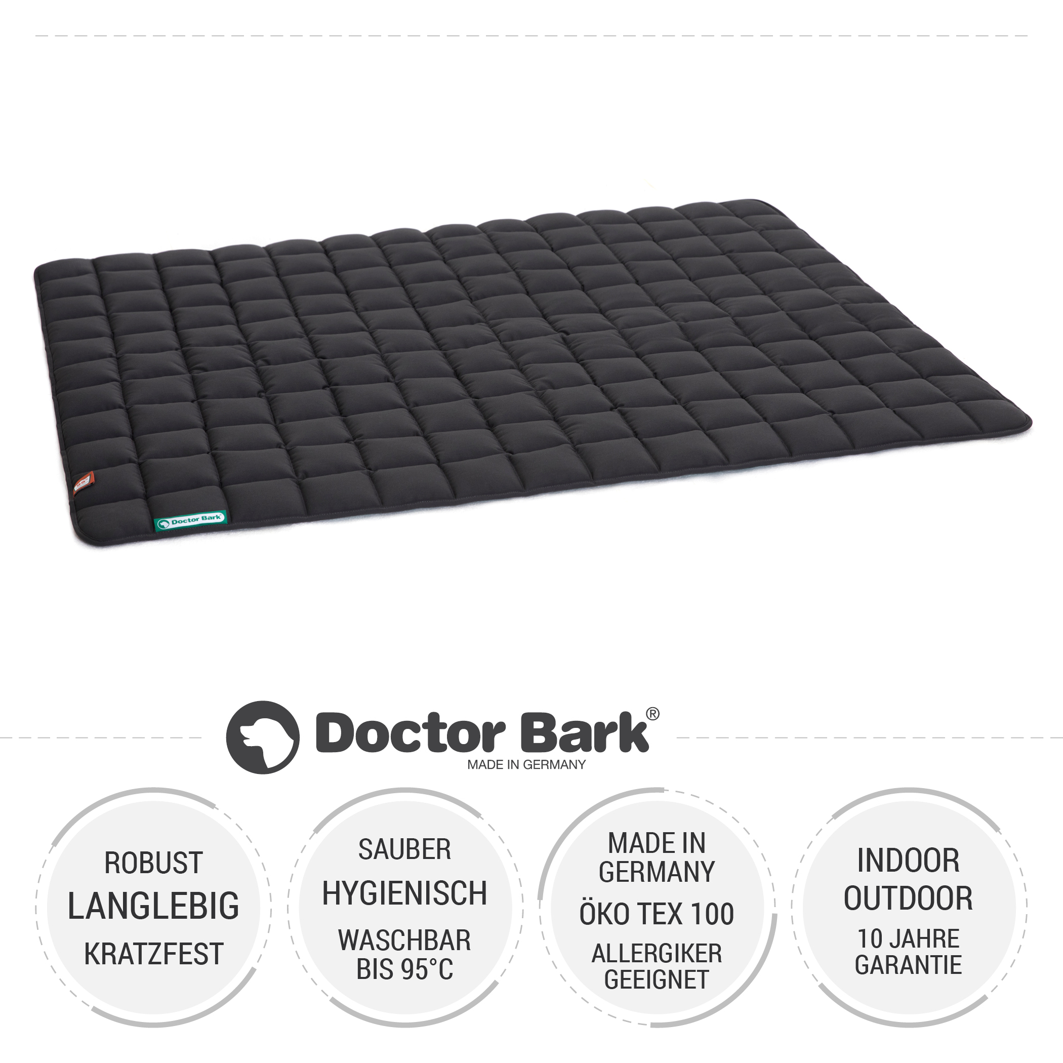 Doctor Bark Hundedecken Doctor Bark Wendedecke grau/ grün XXL